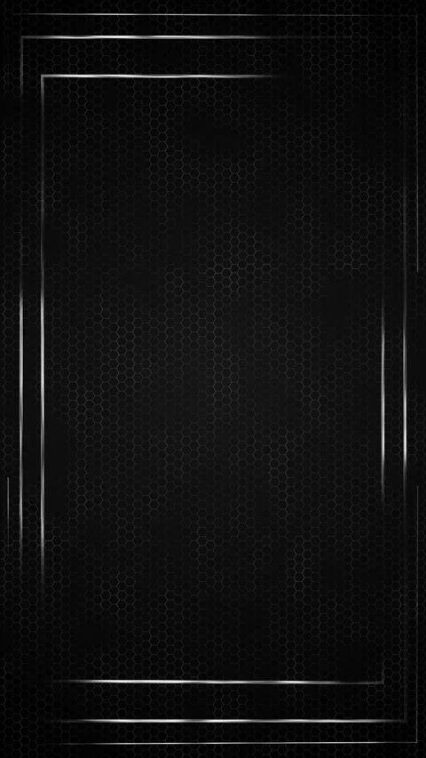 Dark futuristic hexagon border template silver frame lines, shadowed panels, wid Stock Footage 340454981