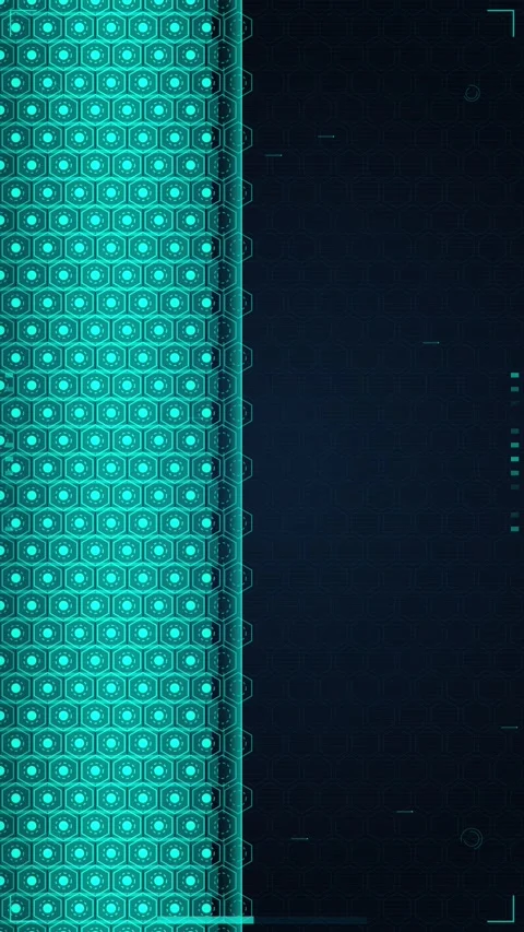 Dark Futuristic HUD Interface Background with Digital Glitch Effects Stock Footage 346197117
