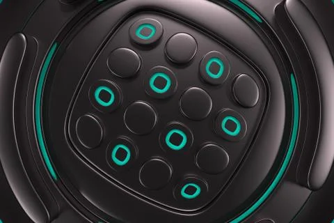Dark futuristic technological background with glowing lines Illustrazione stock