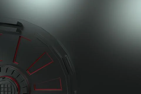 Dark futuristic technological background with glowing lines Stock Illustration