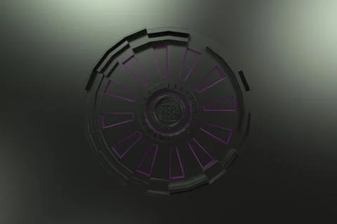 Dark futuristic technological background with glowing lines Stock Illustration