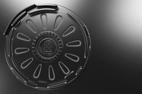 Dark futuristic technological background with glowing lines Illustrazione stock
