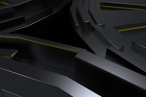 Dark futuristic technological background with glowing lines Illustrazione stock