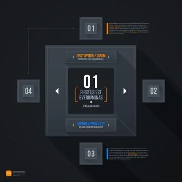 Dark futuristic web template. EPS10 Stock Illustration