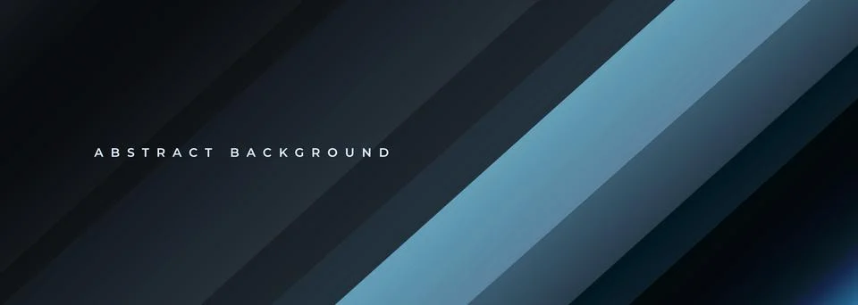 Dark geometric abstract background with layered diagonal black, blue and Stock Illustration