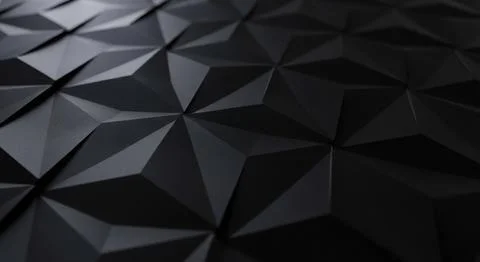 Dark geometric abstract background with triangular patterns and modern blac.. Stock Illustration
