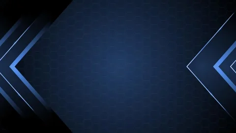 Dark geometric background with hexagonal pattern and layered glowing chevro.. Stock Footage 335488769