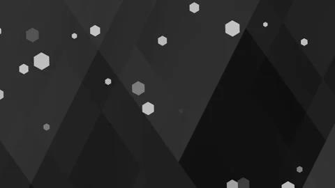 Dark geometric background with scattered hexagons, abstract modern design a.. Stock Footage 329850199