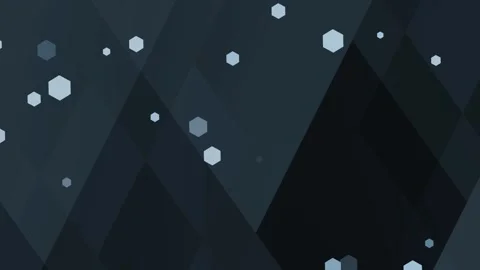 Dark geometric background with scattered hexagons, abstract modern design a.. Stock Footage 329850235