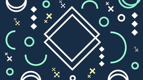 Dark Geometric Background with White Lines Stock Illustration