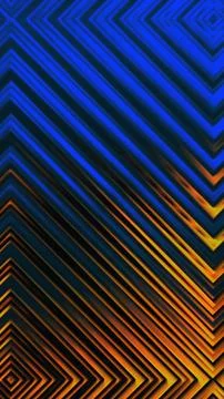 Dark geometric diagonal ridged lines contrasting deep blue and fiery orange Stock Illustration