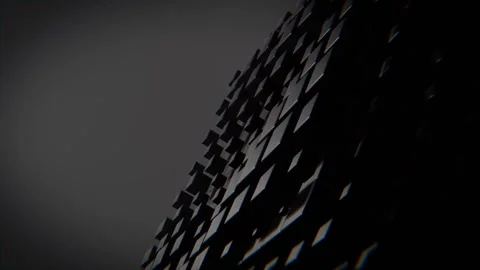 Dark Geometric Diamond Shift Abstract Motion Background Loopable Monochroma.. Stock Footage 345252084