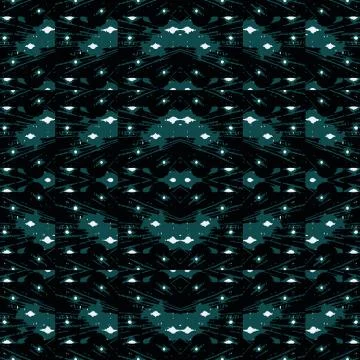 Dark Geometric Galaxy Seamless Pattern Illustrazione stock