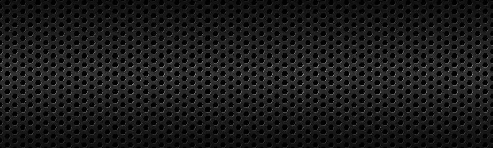 Dark geometric hexagonal header. Abstract black metallic texture. Modern banner Stock Illustration