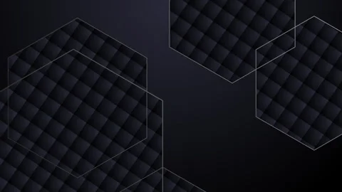 Dark geometric hexagons background for tech branding, seamless looping animation Stock Footage 252241829