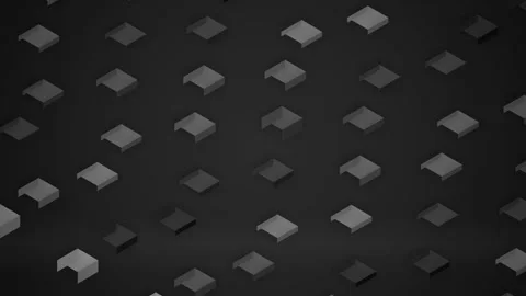 Dark Geometric Pattern Background with 3D Cubes Animation Stock Footage 347559966