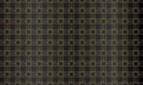 Dark Geometric Pattern Background with Luxury Gold Grid Texture for Elegant.. Illustrazione stock