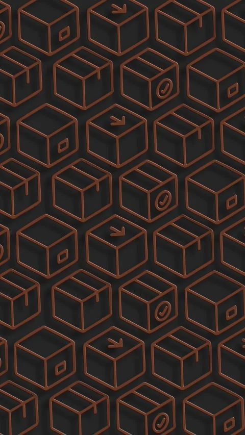 Dark geometric pattern modern lunar background design Stock Footage 324773294