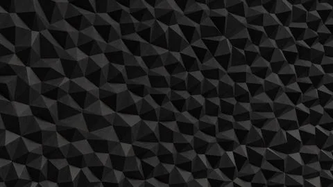 Dark Geometric Polygon Wall Background  3d render.. Illustrazione stock