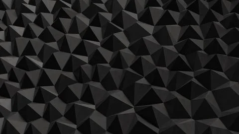 Dark Geometric Polygon Wall Background  3d render.. Illustrazione stock