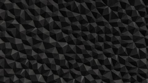 Dark Geometric Polygon Wall Background  3d render.. Stock Illustration