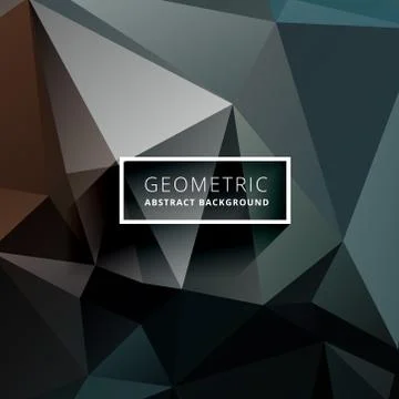 Dark geometric polygonal background Illustrazione stock
