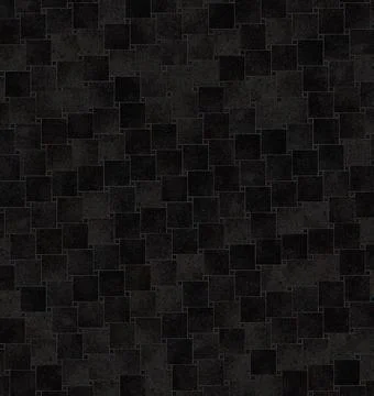 Dark geometric square tile pattern creating modern seamless texture Stock Illustration