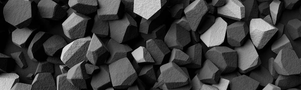 Dark geometric stone background with sharp edges, rough surface texture, ab.. Stock Photos