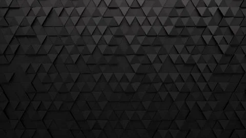 Dark geometric triangle pattern creating abstract texture background Stock Illustration