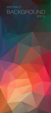 Dark geometric triangle. vertical background. Stock Illustration