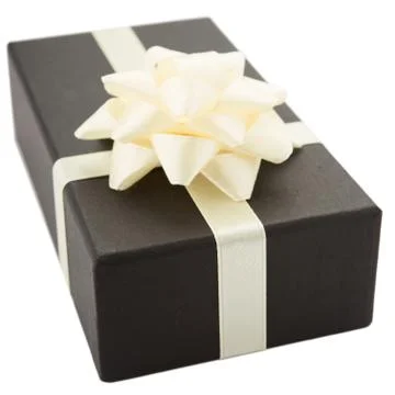 Dark gift box Stock Photos