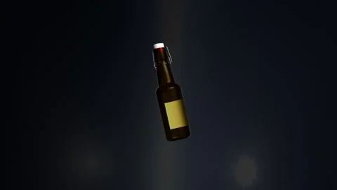 Dark glass bottle 스톡 동영상 334872680