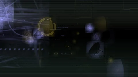 Dark Glitch Abstract Distorted Video Scanlines, Science Fiction Holograms Stock Footage 335284267