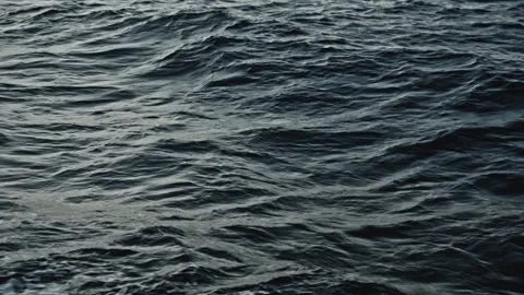 Dark gloomy waves of cold north sea. Arctic cruise to Nothern side, Antarctica Stock Footage 131253244