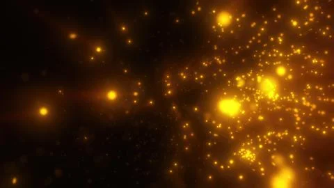 A dark, glowing cosmic-inspired backdrop featuring orange light sparks and .. Stock Photos