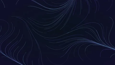 Dark Glowing flow field lines background flowing loop Vídeo Stock 342646382