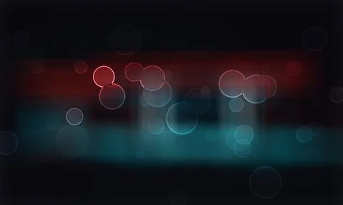 Dark glowing lights abstract background with bokeh gradient color Stock Illustration