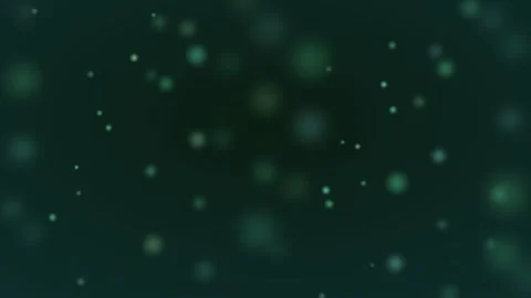 Dark Glowing teal bokeh particles background loop Video stock 342647836