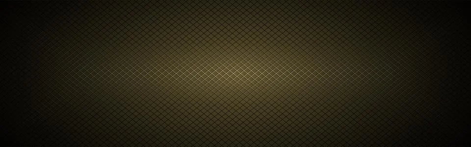 Dark gold background. Brass texture wide banner. Golden carbon fiber texture Stock Illustration