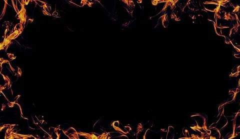 Dark gold frame. Border from smoke. Misty effect for film , text or space Stock Illustration