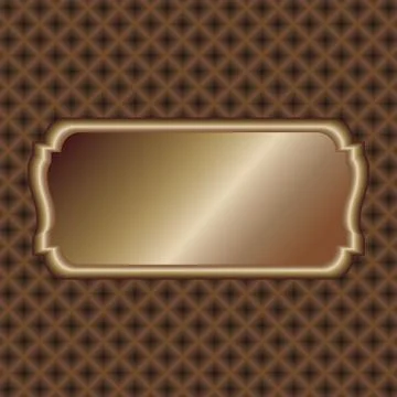 Dark-gold-label Stock Illustration