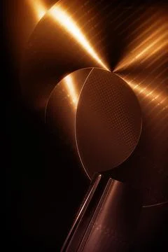 Dark Gold Metal Techno Background Stock Illustration