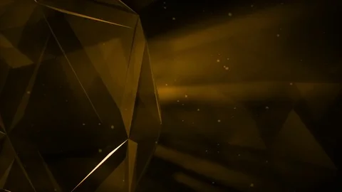 Dark Gold Polygonal Background Video stock 74864568