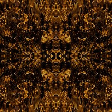 Dark golden abstraction with splashes of liquid gold. Dark yellow seamless.  Stock Illustration