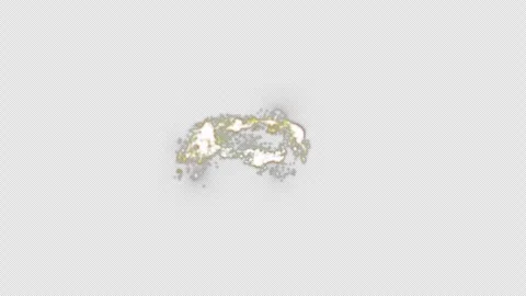 Dark Golden Dust Cluster With Alpha Channel Stock Footage 339301797
