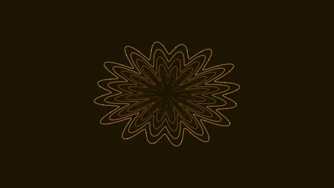 Dark golden parametric cultural pattern video Stock Footage 341721224