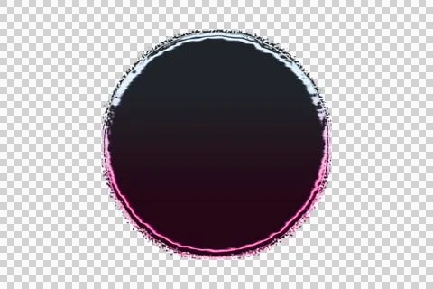 Dark gradient abstract circle with white and purple concentric rings and thin Stock-Illustration