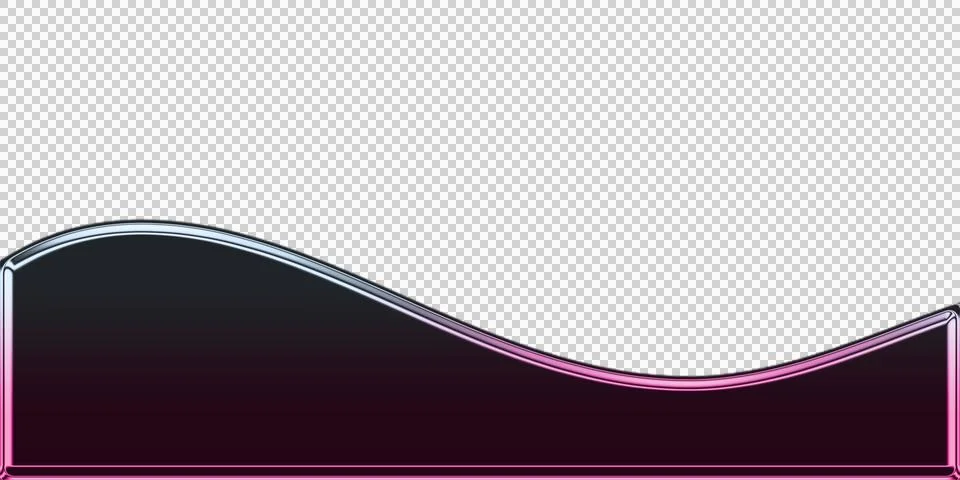 Dark gradient background with curved white and pink lines and geometric shapes Stock Illustration