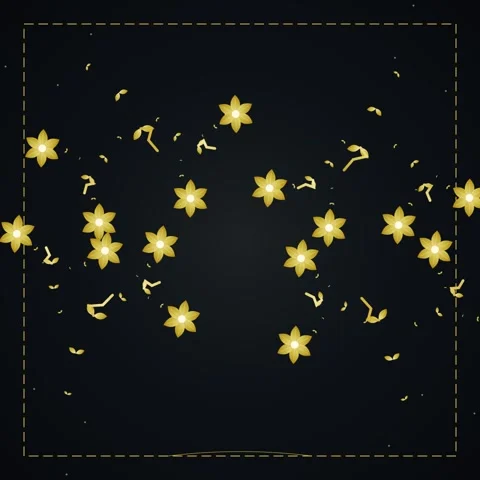 Dark Gradient Background with Golden Arrows and Dots - Abstract Minimalist .. Stock Footage 346283724