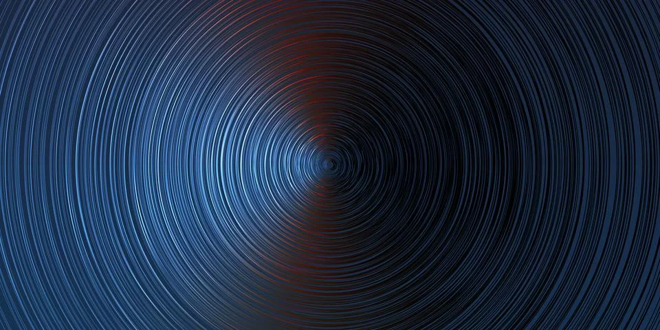 Dark Gradient Background with Layers of Large Concentric Circles in White a.. Stock Illustration